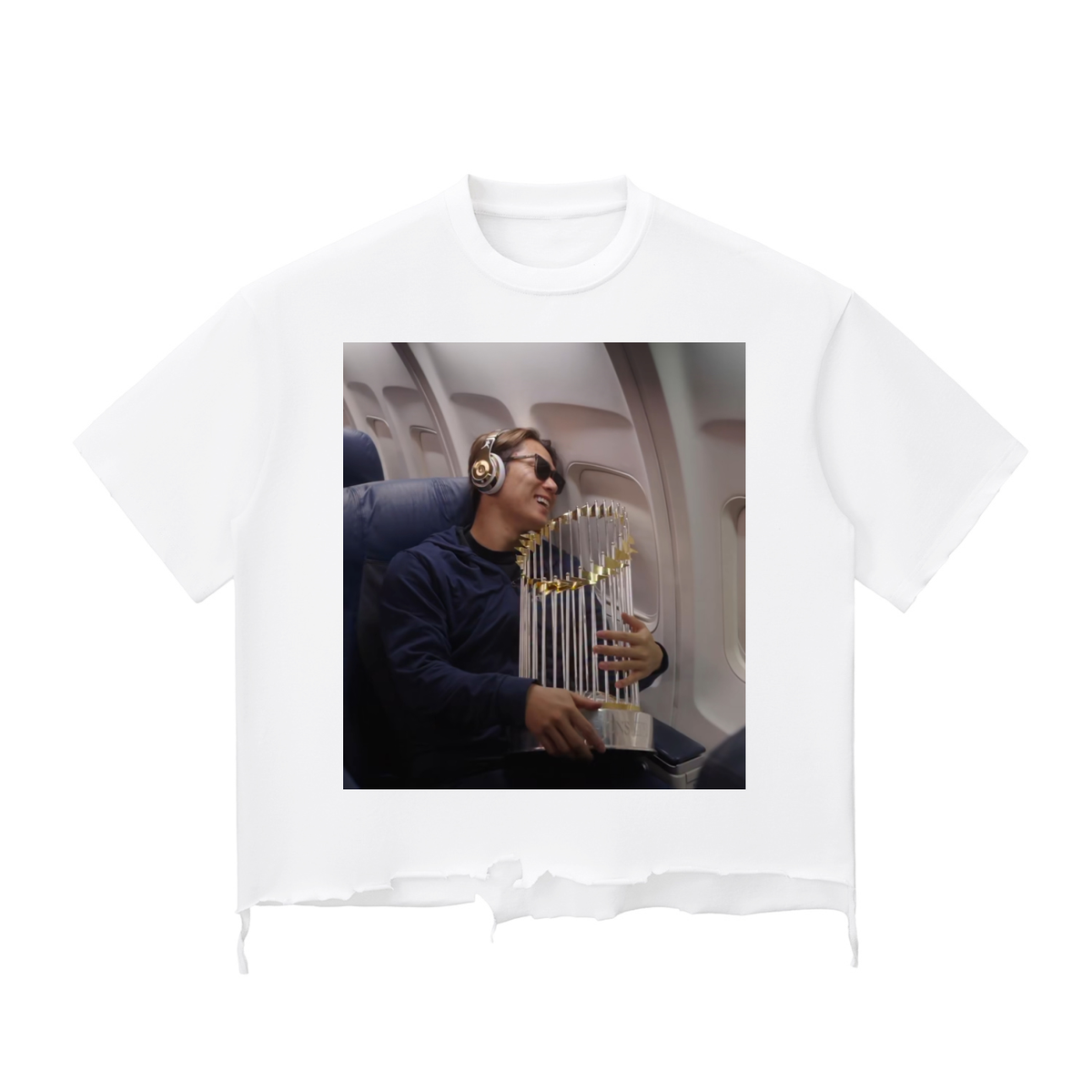 Snow Wash Raw-Hem Boxy T-shirt