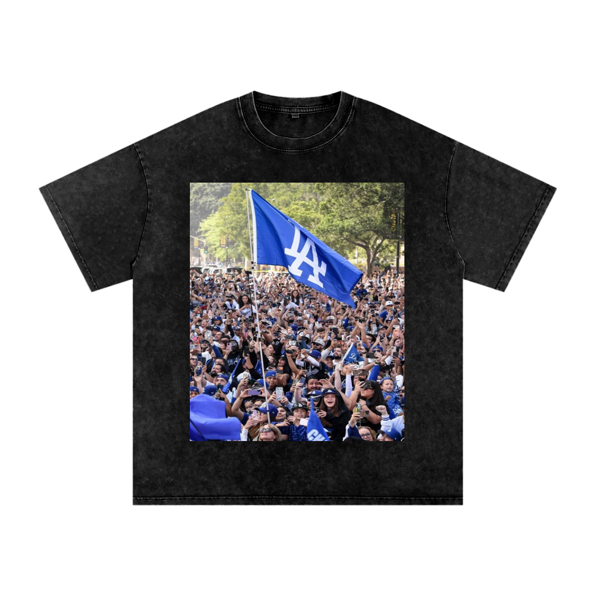 Snow Washed Oversized Cotton T-Shirt