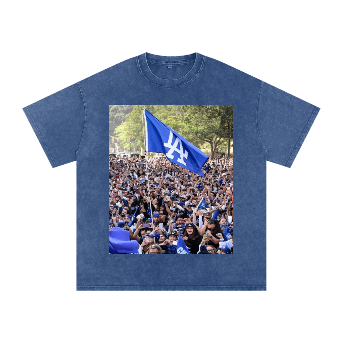 Snow Washed Oversized Cotton T-Shirt