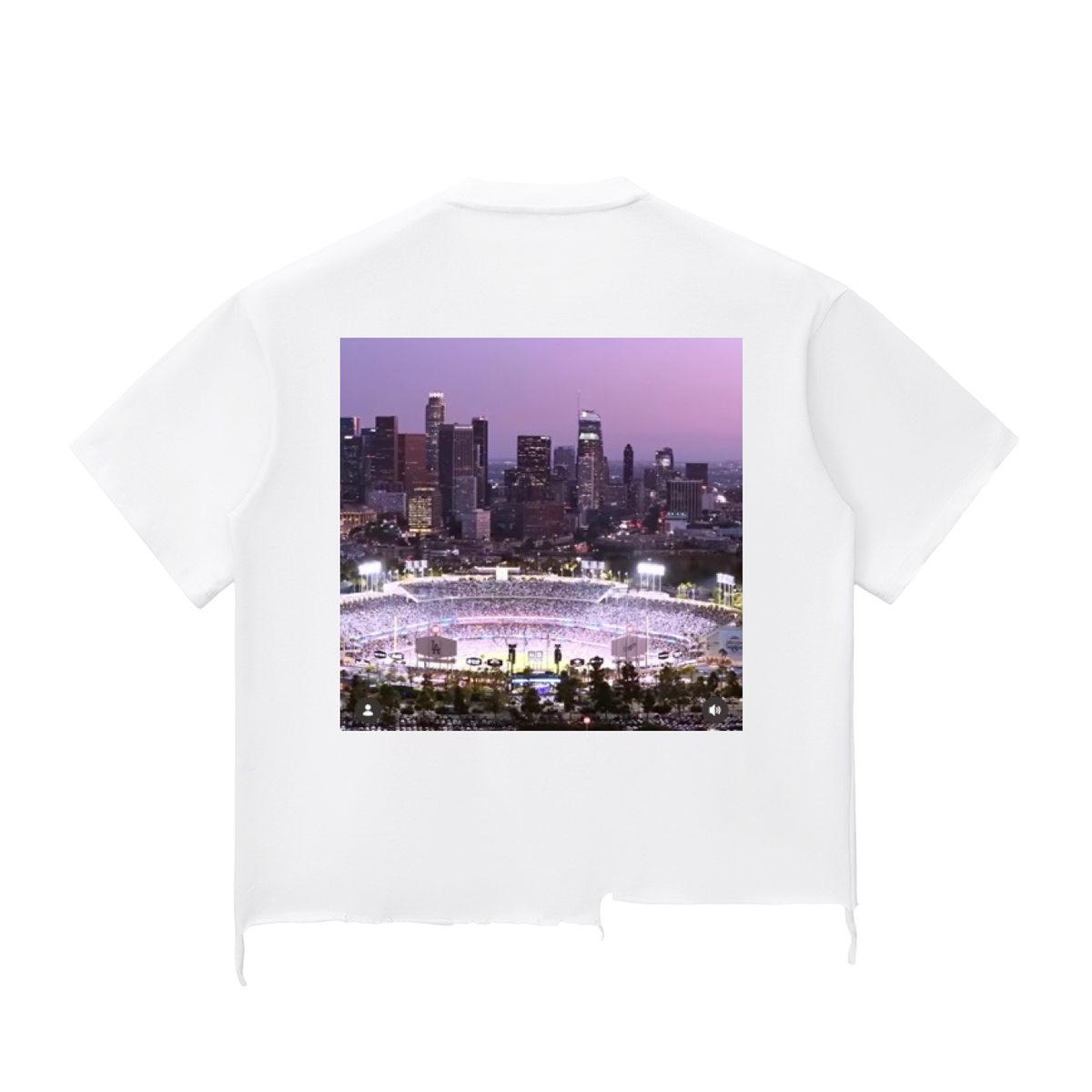 Snow Wash Raw-Hem Boxy T-shirt