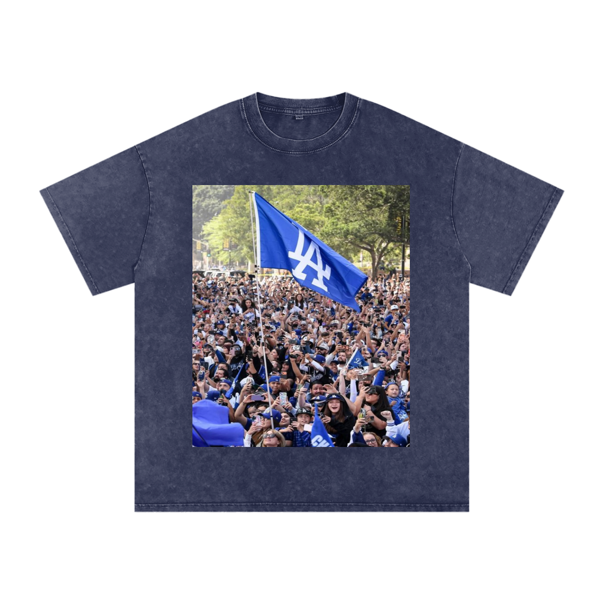 Snow Washed Oversized Cotton T-Shirt