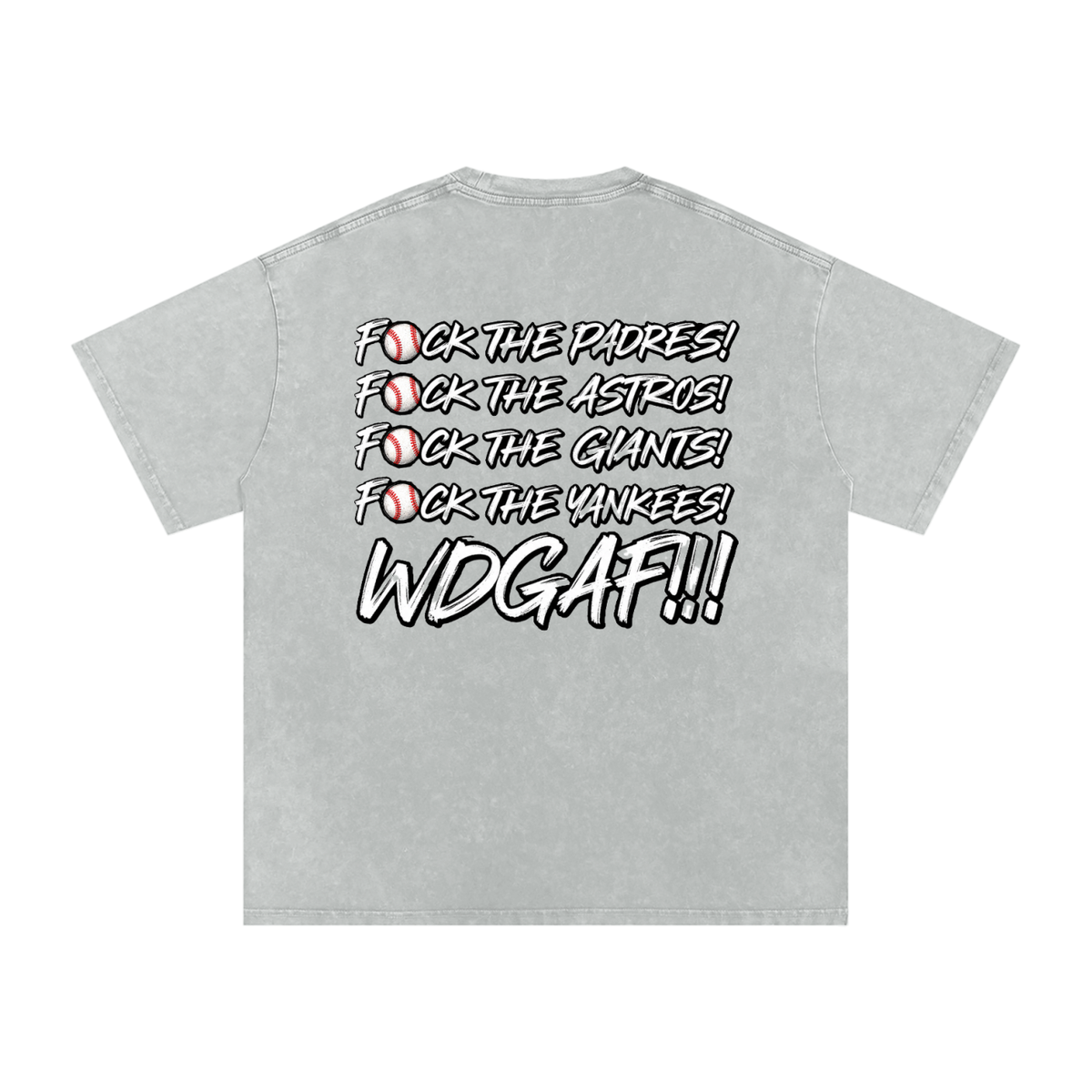 Snow Washed Oversized Cotton T-Shirt