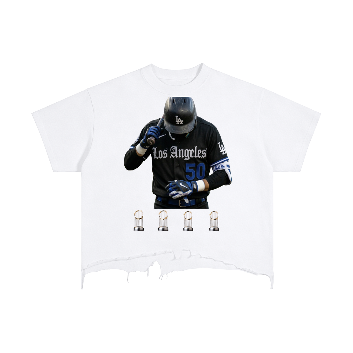 Vintage Wash Boxy Distressed Hem T-Shirt