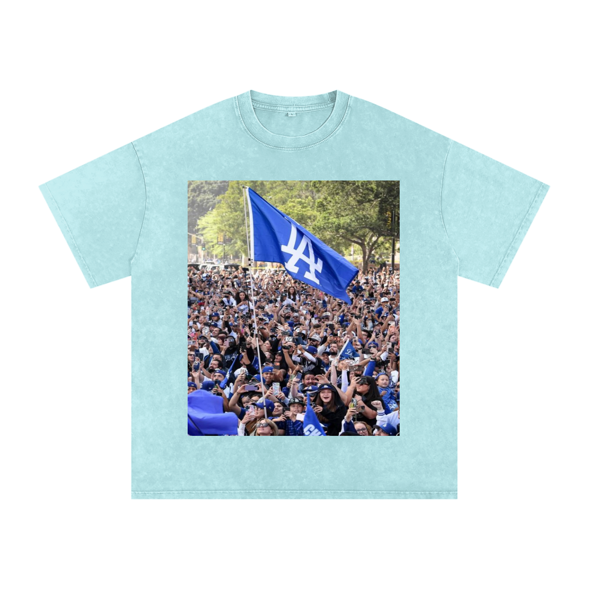 Snow Washed Oversized Cotton T-Shirt