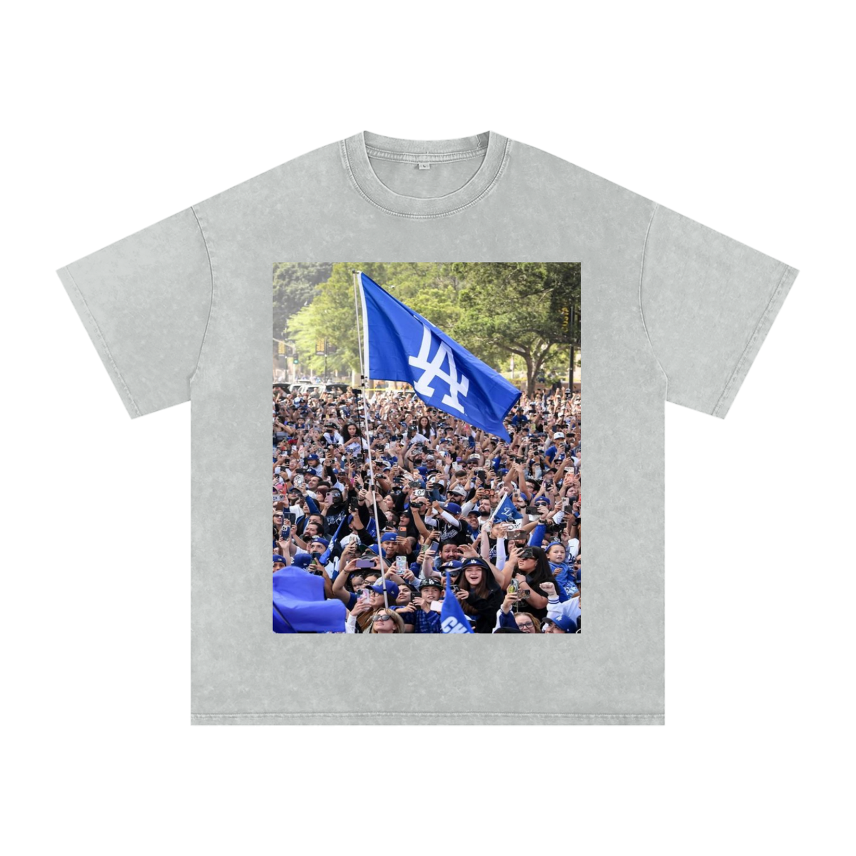Snow Washed Oversized Cotton T-Shirt