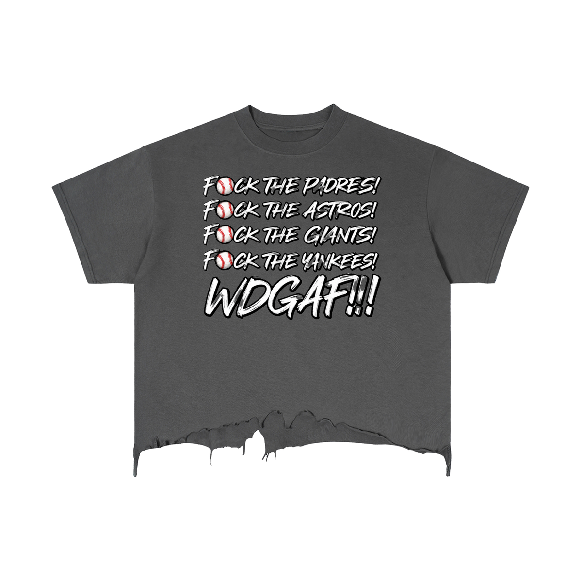 Vintage Wash Boxy Distressed Hem T-Shirt