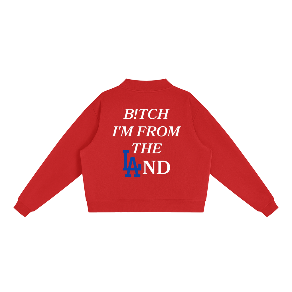 Essential Fleece Mock-Neck Crew Sweatshirt