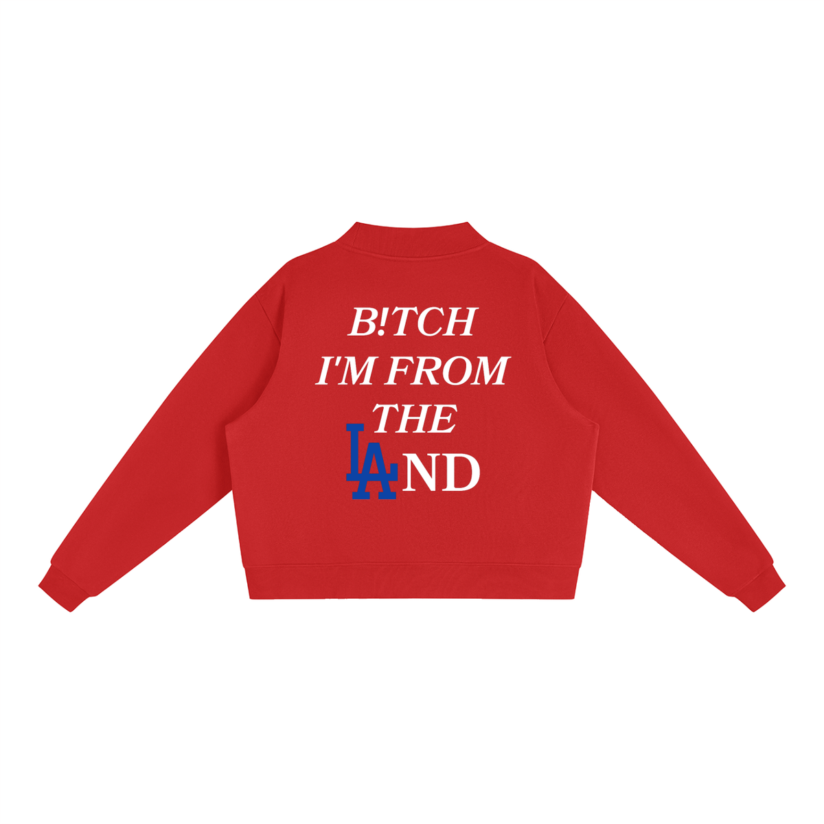 Essential Fleece Mock-Neck Crew Sweatshirt